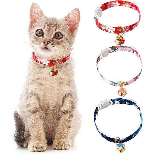 Comfortable & Adjustable Cat Collar with Safety Lock - Japanese design