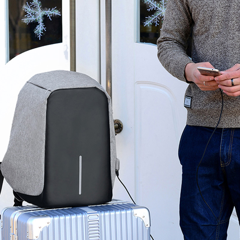 Anti-theft Unisex Backpack With USB Charging Port