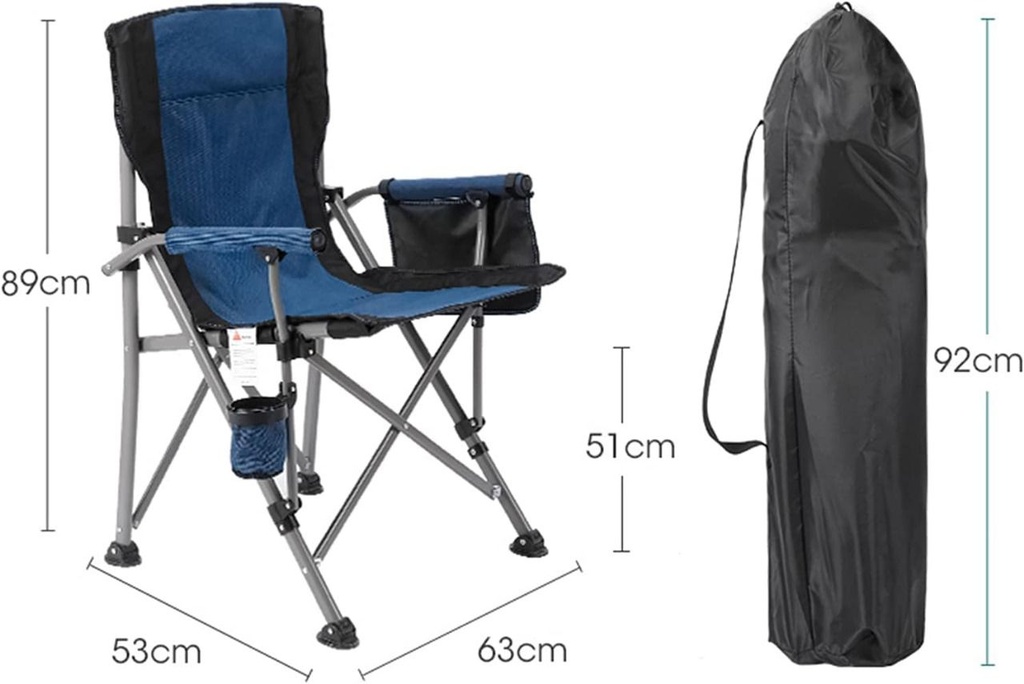 Fold chair with bah