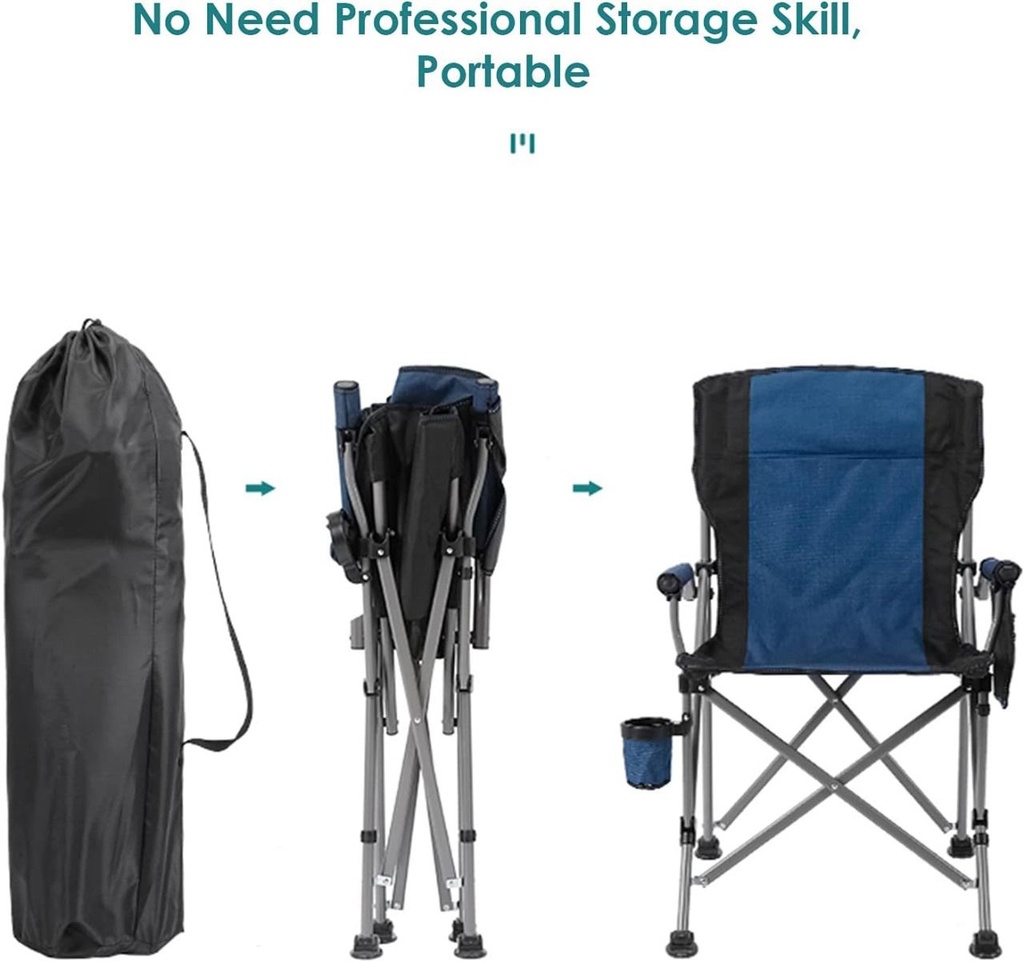 Fold chair with bah