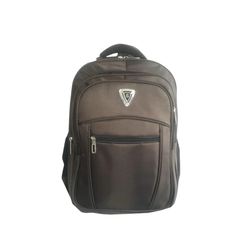 Laptop Backpack With USB Charging and Headset Port- Brown