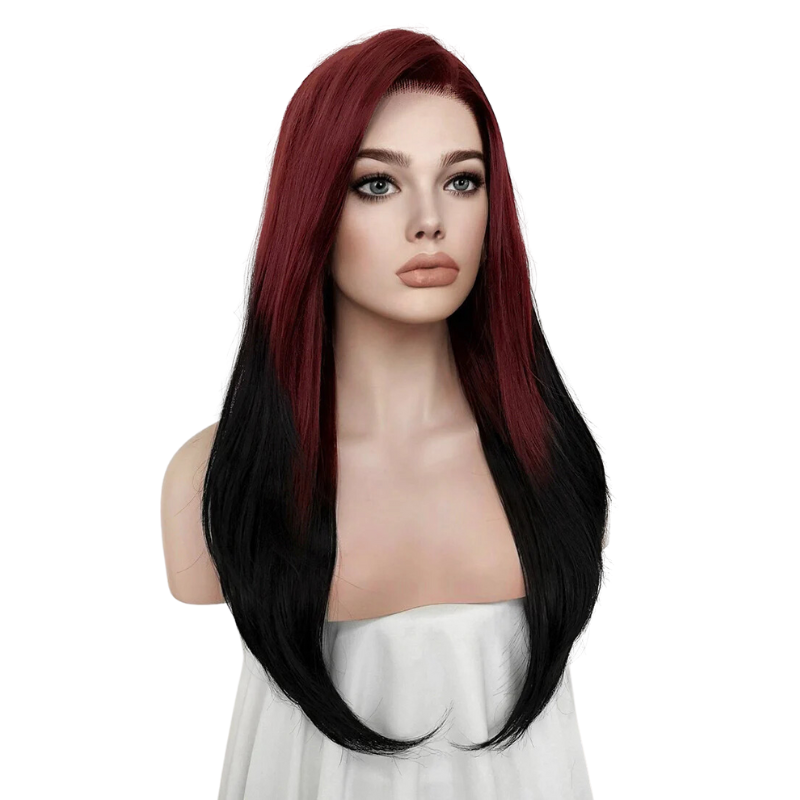 Black with Red Wig
