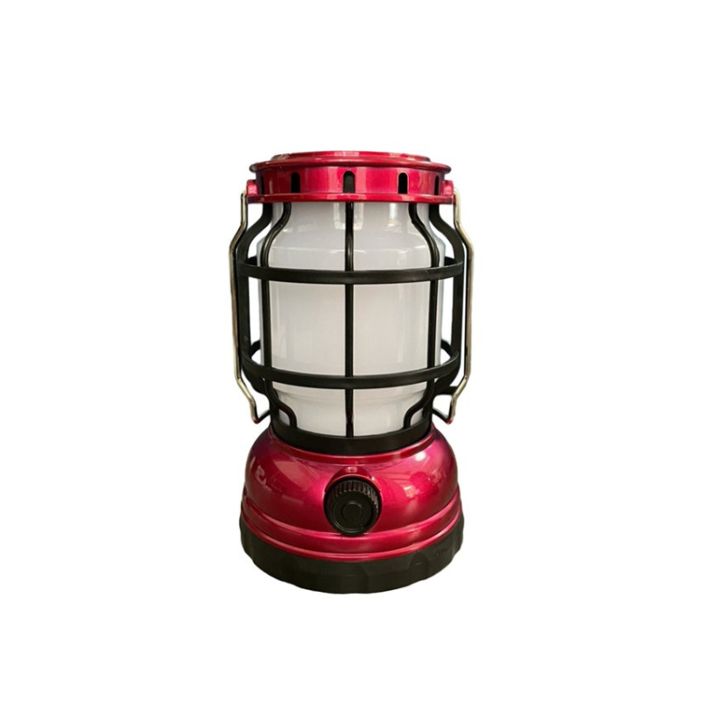 Solar Rechargeable Multifunctional Camping Lamp (Red)
