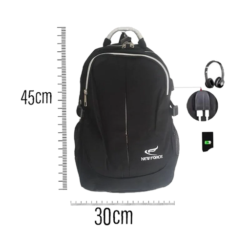 New Force Backpack with USB charging port (Lavender)