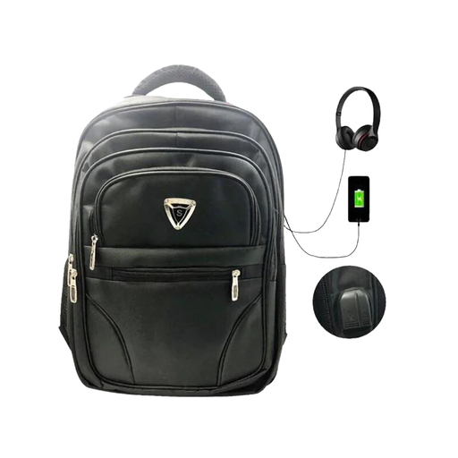Backpack with USB and Headset Port, Suitable for Multi-use black