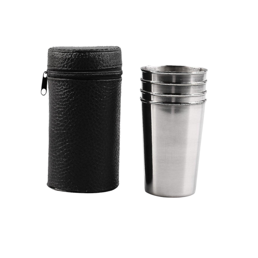 Set of 4 Cups for Camping 180 ml
